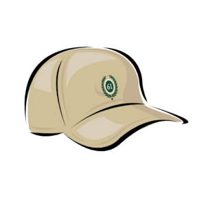 Sixtyone Golf Academy khaki hat level image.