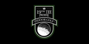 the 19th tee redlands logo on black background